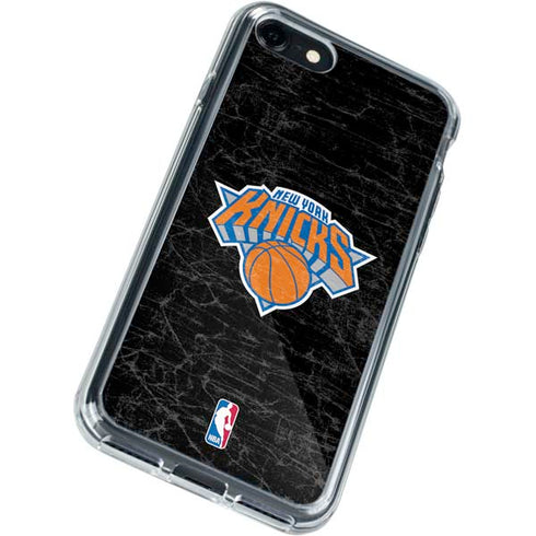 NBA New York Knicks Black Secondary Logo iPhone SE (2nd & 3rd Gen) Clear Case