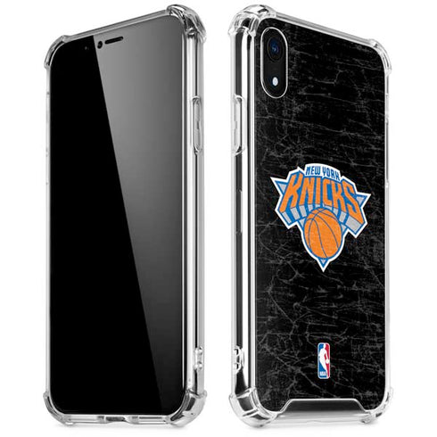 NBA New York Knicks Black Secondary Logo iPhone XR Clear Case