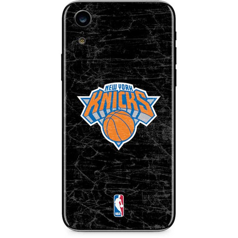 NBA New York Knicks Black Secondary Logo iPhone XR Skin