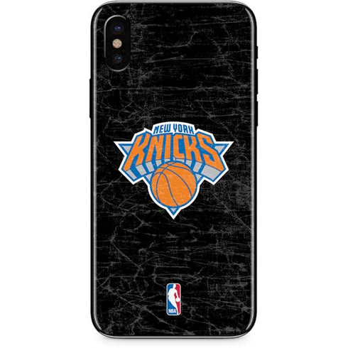 NBA New York Knicks Black Secondary Logo iPhone XS Skin