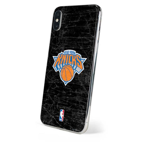 NBA New York Knicks Black Secondary Logo iPhone XS Skin
