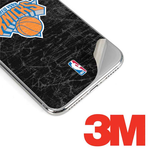NBA New York Knicks Black Secondary Logo iPhone XS Skin