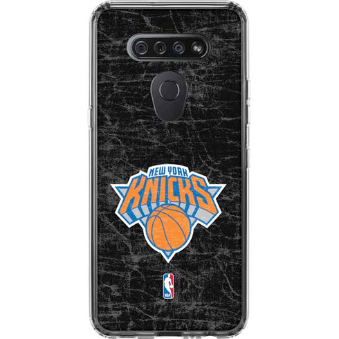 NBA New York Knicks Black Secondary Logo LG K51/Q51 Clear Case