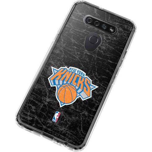NBA New York Knicks Black Secondary Logo LG K51/Q51 Clear Case