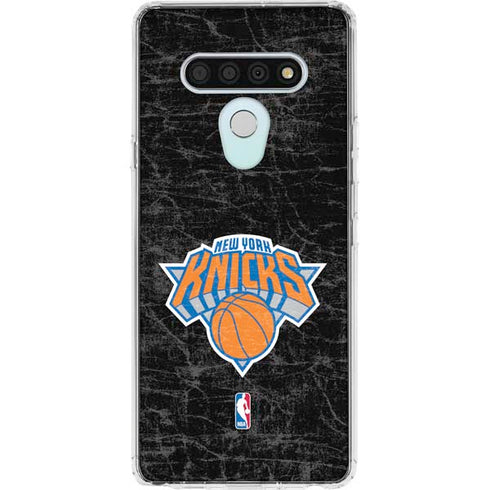 NBA New York Knicks Black Secondary Logo LG Stylo 6 Clear Case