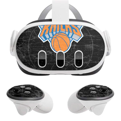 NBA New York Knicks Black Secondary Logo Meta Quest 3 Skin