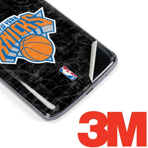 NBA New York Knicks Black Secondary Logo Moto E5 Plus Skin