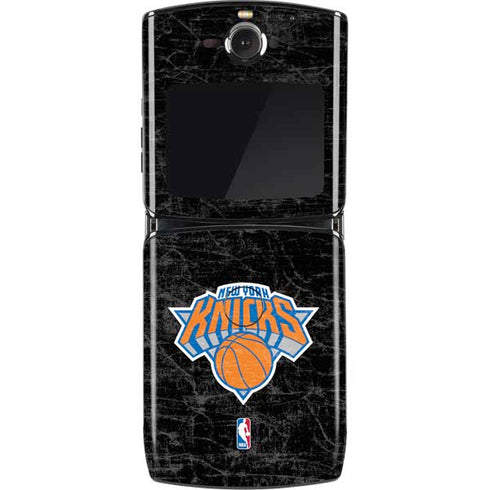 NBA New York Knicks Black Secondary Logo Motorola RAZR Skin