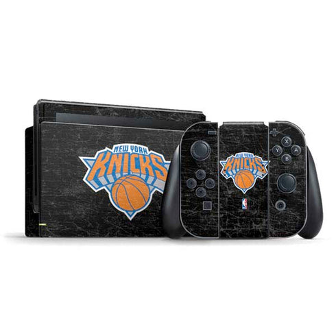 NBA New York Knicks Black Secondary Logo Nintendo Switch Bundle Skin