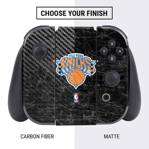 NBA New York Knicks Black Secondary Logo Nintendo Switch Bundle Skin