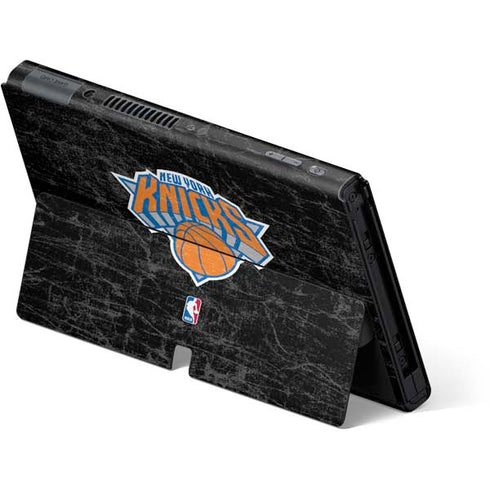 NBA New York Knicks Black Secondary Logo Nintendo Switch OLED (2021) Skin