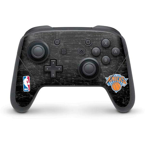 NBA New York Knicks Black Secondary Logo Nintendo Switch Pro Controller Skin