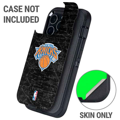 NBA New York Knicks Black Secondary Logo Otterbox Defender iPhone Skin
