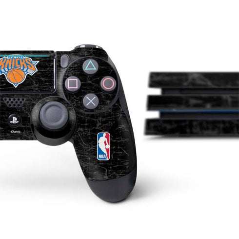 NBA New York Knicks Black Secondary Logo PS4 Pro Bundle Skin