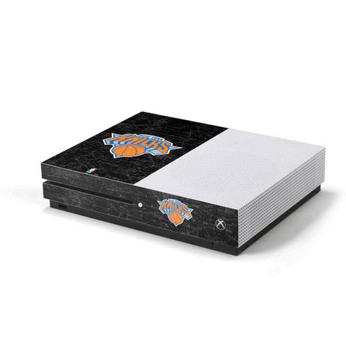 NBA New York Knicks Black Secondary Logo Xbox One S Console Skin