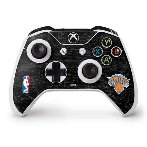 NBA New York Knicks Black Secondary Logo Xbox One S Controller Skin