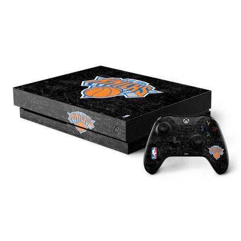 NBA New York Knicks Black Secondary Logo Xbox One X Bundle Skin
