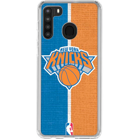 NBA New York Knicks Canvas Galaxy A21 Clear Case