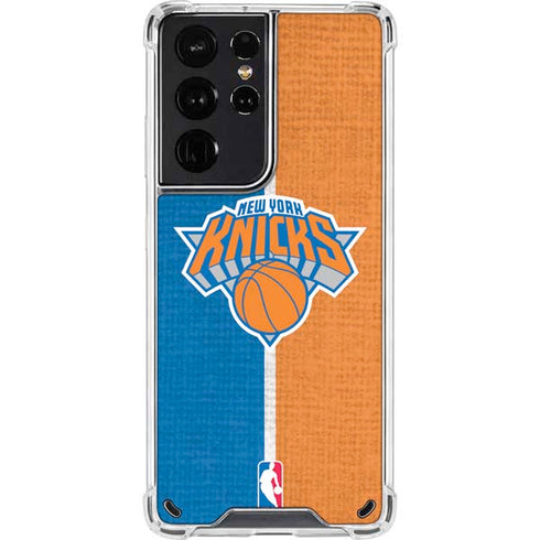 NBA New York Knicks Canvas Galaxy S21 Ultra 5G Clear Case