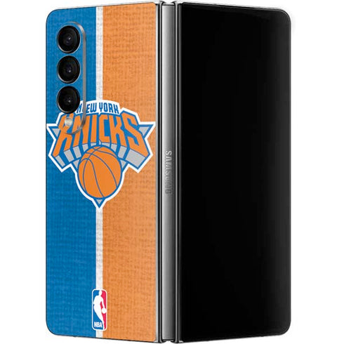 NBA New York Knicks Canvas Galaxy Z Fold4 5G Skin