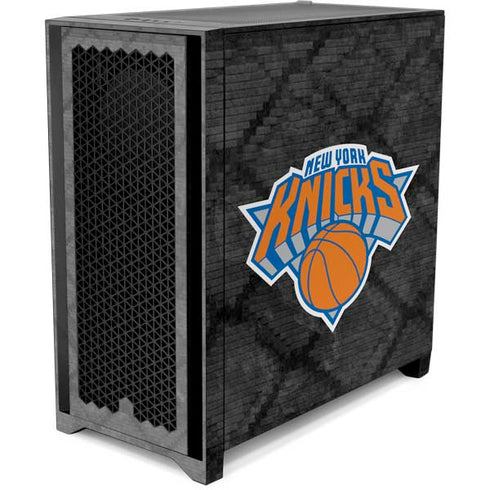 NBA New York Knicks Dark Rust Corsair 4000D Tempered Glass Mid-Tower ATX Case Skin
