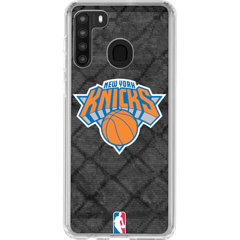 NBA New York Knicks Dark Rust Galaxy A21 Clear Case