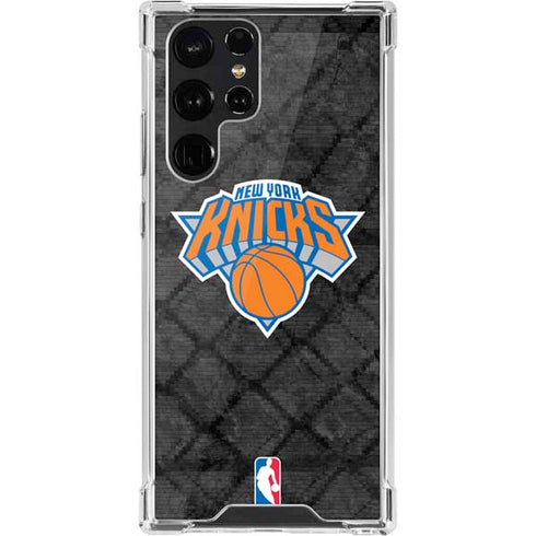 NBA New York Knicks Dark Rust Galaxy S22 Ultra Clear Case