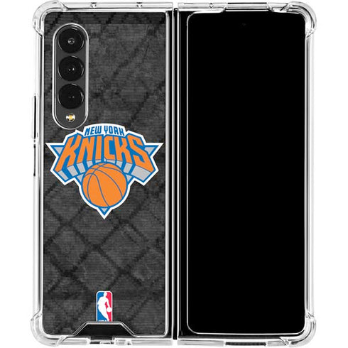 NBA New York Knicks Dark Rust Galaxy Z Fold4 5G Clear Case