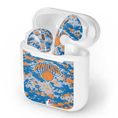 NBA New York Knicks Digi Camo Apple AirPods Skin