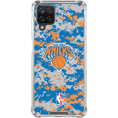 NBA New York Knicks Digi Camo Galaxy A12 Clear Case