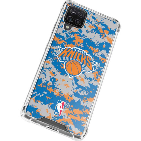 NBA New York Knicks Digi Camo Galaxy A12 Clear Case