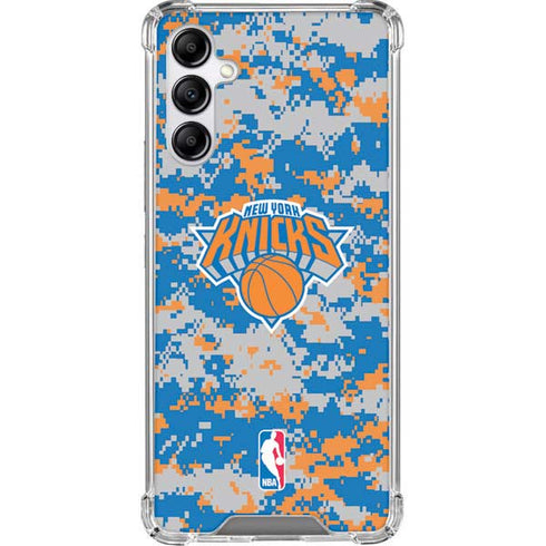 NBA New York Knicks Digi Camo Galaxy A14 5G Clear Case