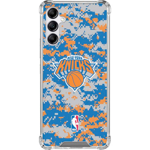 NBA New York Knicks Digi Camo Galaxy A15 5G Clear Case