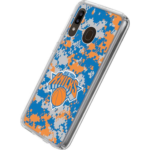 NBA New York Knicks Digi Camo Galaxy A20 Clear Case