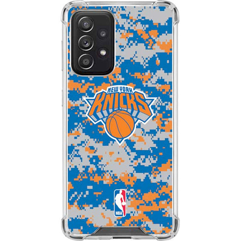 NBA New York Knicks Digi Camo Galaxy A52 5G Clear Case