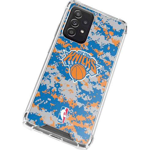 NBA New York Knicks Digi Camo Galaxy A52 5G Clear Case