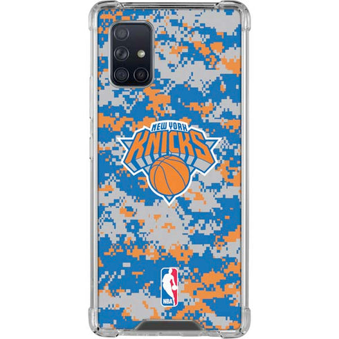 NBA New York Knicks Digi Camo Galaxy A71 5G Clear Case