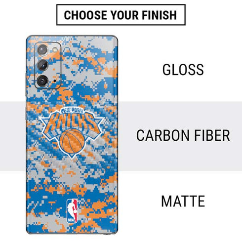 NBA New York Knicks Digi Camo Galaxy Note20 5G Skin