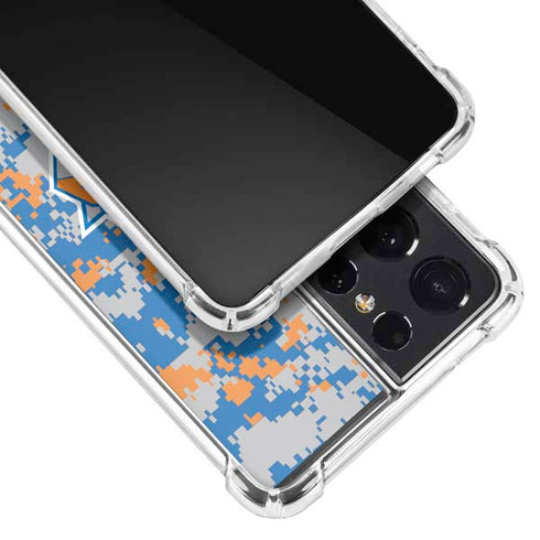 NBA New York Knicks Digi Camo Galaxy S21 Ultra 5G Clear Case