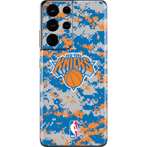 NBA New York Knicks Digi Camo Galaxy S21 Ultra 5G Skin
