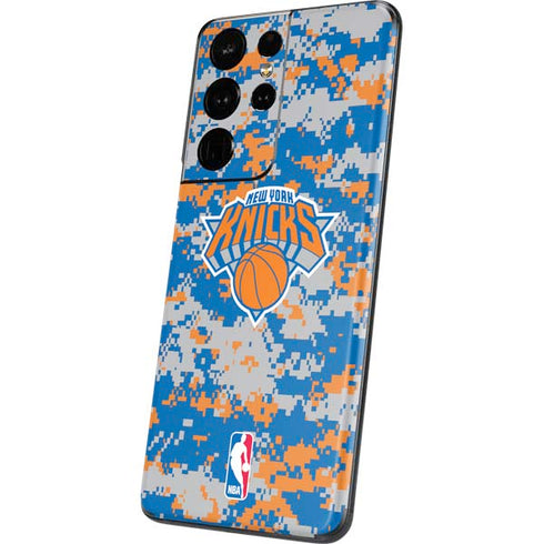 NBA New York Knicks Digi Camo Galaxy S21 Ultra 5G Skin
