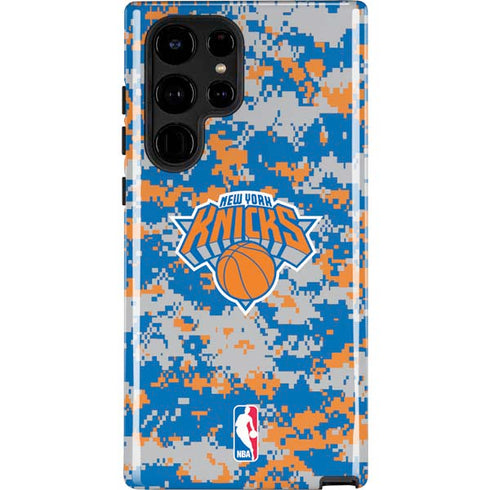 NBA New York Knicks Digi Camo Galaxy S22 Ultra Pro Case