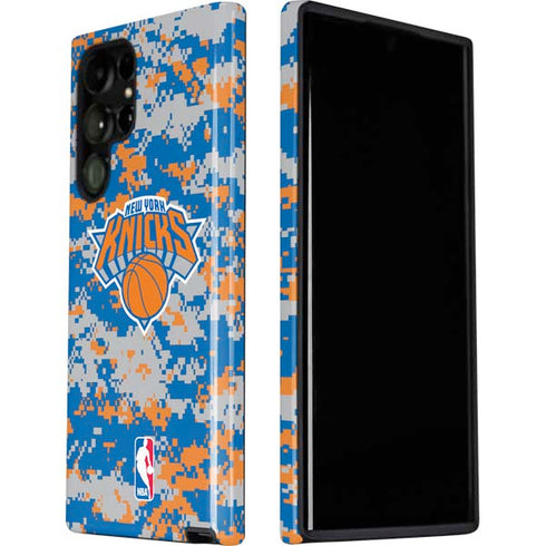 NBA New York Knicks Digi Camo Galaxy S22 Ultra Pro Case