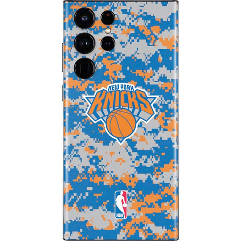 NBA New York Knicks Digi Camo Galaxy S22 Ultra Skin