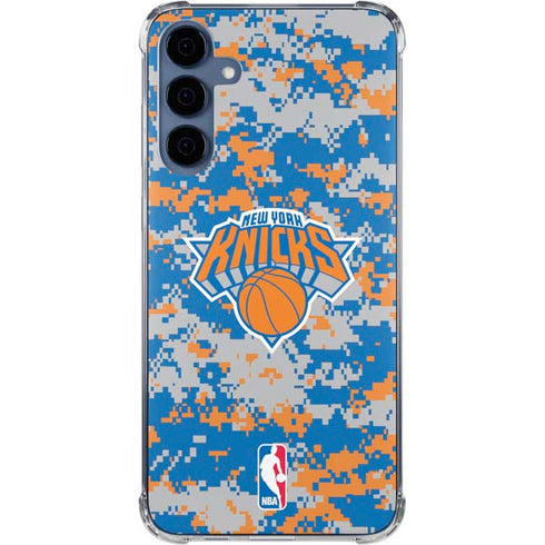 NBA New York Knicks Digi Camo Galaxy S24 Clear Case