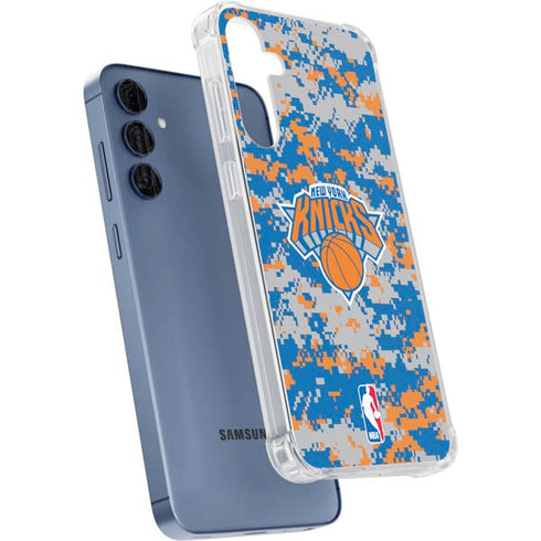 NBA New York Knicks Digi Camo Galaxy S24 Clear Case