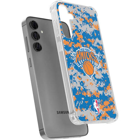 NBA New York Knicks Digi Camo Galaxy S24 Plus Clear Case