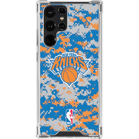 NBA New York Knicks Digi Camo Galaxy S24 Ultra Clear Case