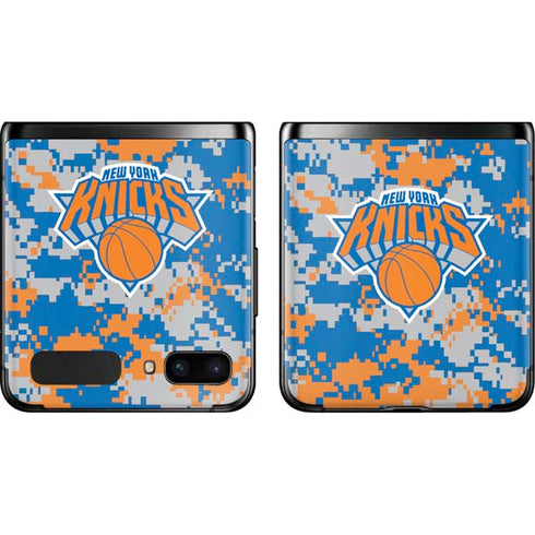 NBA New York Knicks Digi Camo Galaxy Z Flip Skin