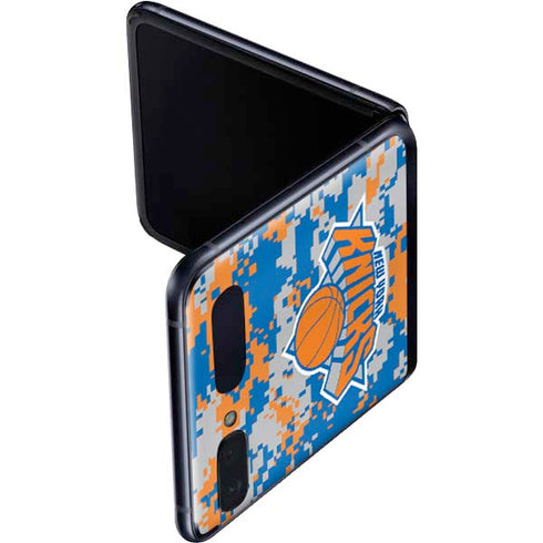 NBA New York Knicks Digi Camo Galaxy Z Flip Skin